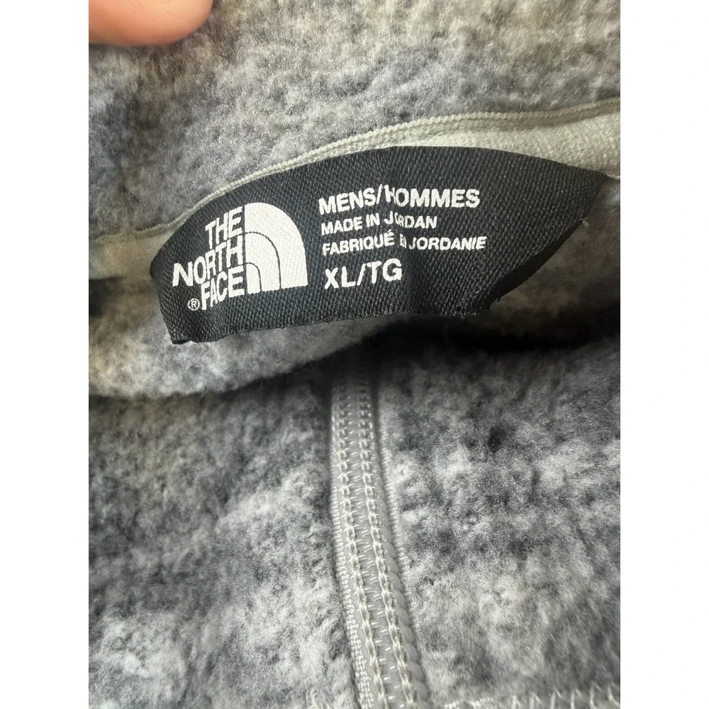 The North Face Men's Aztec/Tribal 1/4 Zip Grey Fleece Pullover Size XL